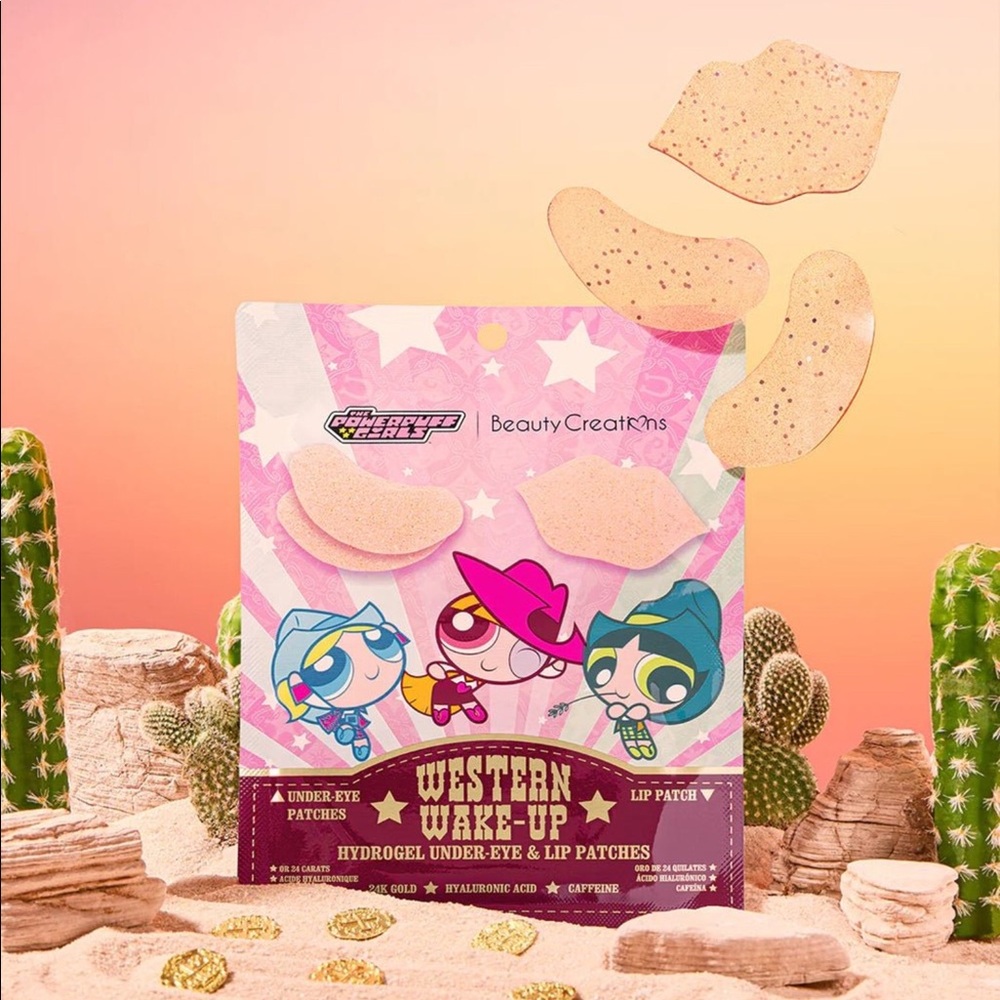 The PowerPuff Girls “Western Wake-Up” Hydrogel Undereye & Lip Patches